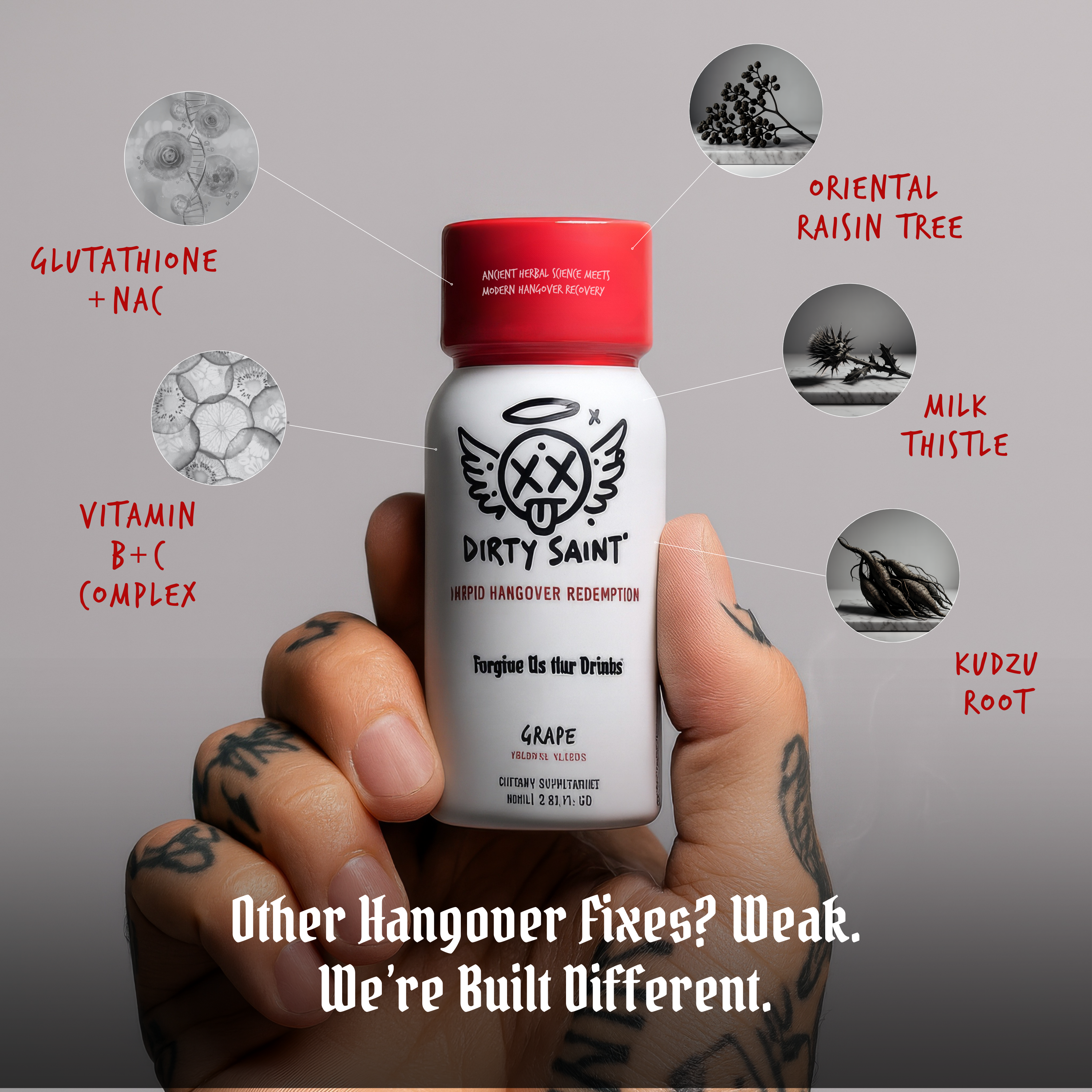 Rapid Hangover Recovery Shot in Natural Grape Flavor